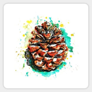 Pine cone print Sticker